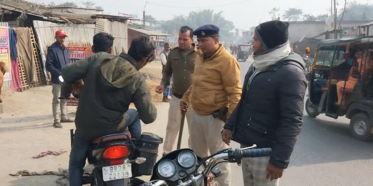 भरगामा – भरगामा पुलिस ने चलाया सघन वाहन जांच अभियान