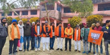 राष्ट्रीय मतदाता दिवस के अवसर पर भाजपा युवा मोर्चा ने चलाया जागरूकता अभियान।