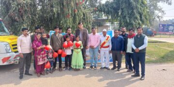 बाल हृदय रोग से ग्रसित 05 बच्चे इलाज के लिए अहमदाबाद रवाना