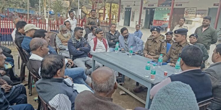 सरस्वती पूजा को लेकर बारसोई थाना में शांति समिति की बैठक का आयोजन।