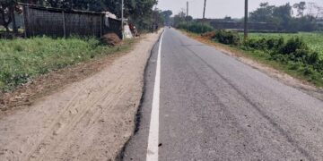 खबर का असर:- सफेद पट्टी के अभाव में हादसे के शिकार हो सकते हैं वाहन चालक