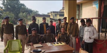 पूर्णिया पुलिस ने पांच घंटे के अंदर की लूट कांड का खुलासा 06 अपराधी गिरफ्तार