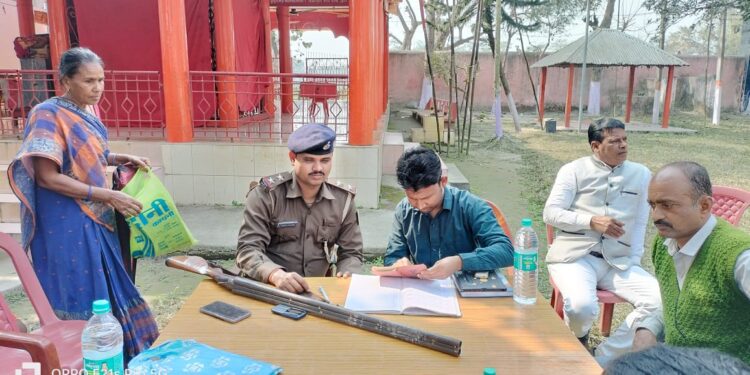 बौसी थाना में शस्त्रों का हुआ भौतिक सत्यापन.