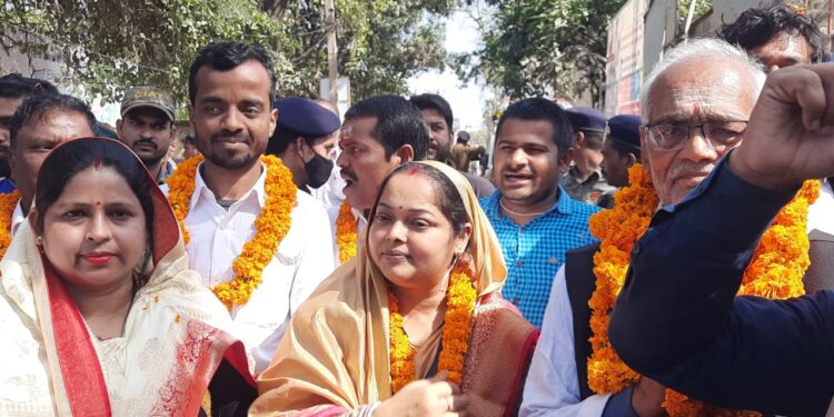 कृष्णा देवी बनी प्रमुख व राम लखन साह बने उपप्रमुख;समर्थकों में खुशी की लहर