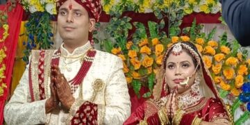 मैरवा – परिणय सूत्र में बंधें सिमरन व हेमांशु ने ली साथ जीने की कसमें