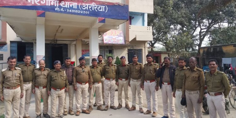 भरगामा पुलिस ने कराई ग्रामीण चौकीदार की हाजिरी , दिए कई निर्देश