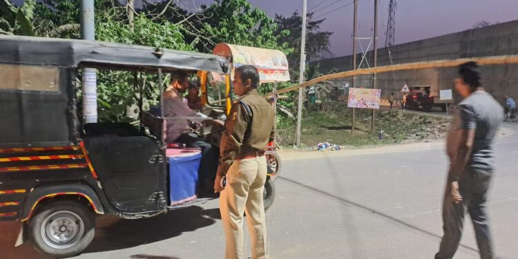 होली एवं लोकसभा चुनाव के मद्देनजर बनाया गया चेक पोस्ट