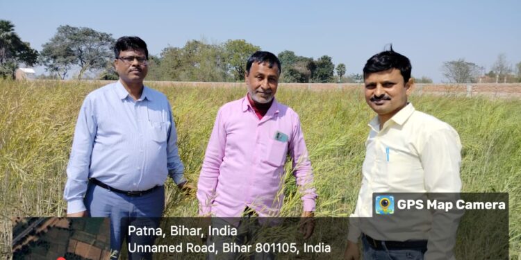 पटना – सरसों का अग्रिम पंक्ति प्रत्यक्षण एवं कृषि आदानों का वितरण