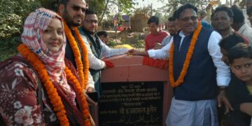 विधायक ने नाला निर्माण कार्य का किया शिलान्यास