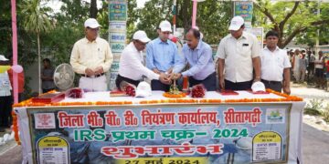 कालाजार की स्थिति सम रखने के लिए आईआरएस का छिड़काव शुरू