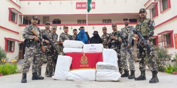 कुर्साकांटा – एसएसबी जवानों ने 161 किलो गांजा के साथ दो तस्कर को किया गिरफ्तार