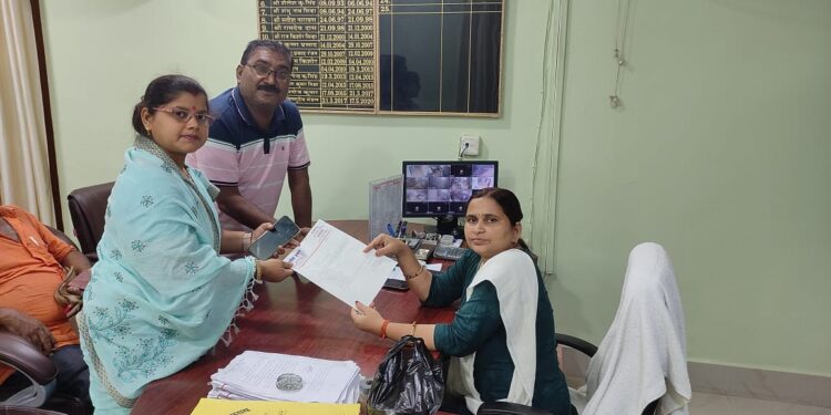 सड़क दुर्घटना को लेकर जिला पार्षद ने ब्रेकर का किया मांग