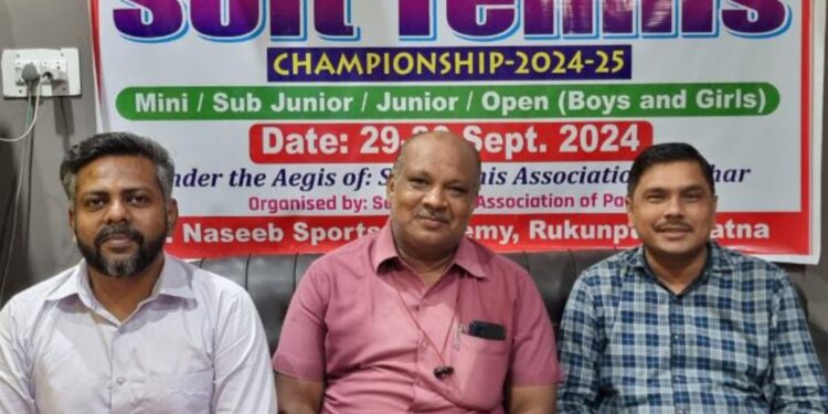 पटना – नवमी बिहार राज्य सॉफ्ट टेनिस चैंपियनशिप रुकनपुरा पटना के नसीब स्पोर्ट्स अकादमी में 29 -30 सितंबर 2024 को आयोजित
