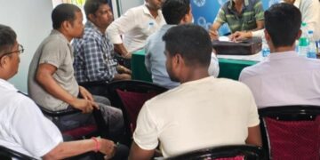 किशनगंज -बिहार में भारत सरकार की टीम ग्राम पंचायत के कार्यों का का कर रही निरीक्षण