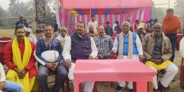 कुर्साकांटा- रहटमीणा मिल्की में महा विष्णु यज्ञ को लेकर भूमि पूजन किया गया