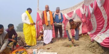 कुर्साकांटा – बाबा सुंदरनाथ फ्यूल सेंटर का वैदिक मंत्रोच्चार के साथ विधि विधान पूर्वक भूमि पूजन किया गया