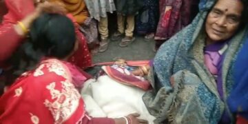 अज्ञात भारी वाहन के चपेट में एक व्यक्ति की दर्दनाक मौत