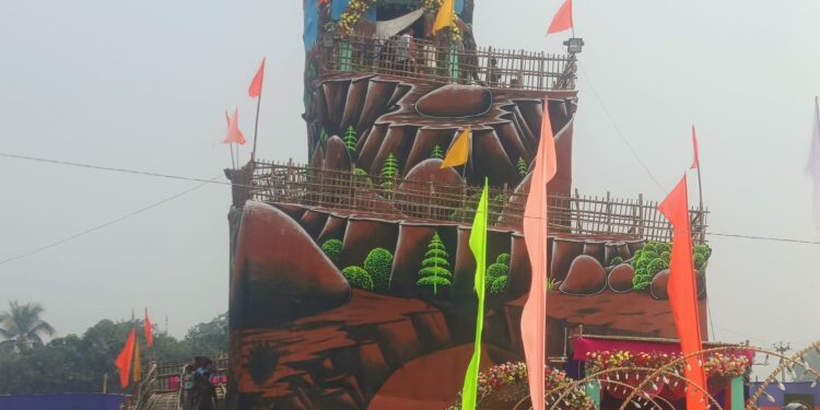 पलासी मजलिसपुर पंचायत के भटवार गांव में आयोजित ग्यारह दिवसीय श्री महारुद्र यज्ञ