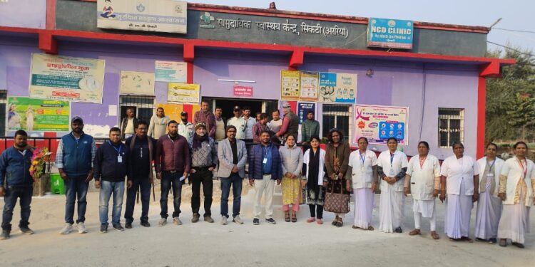 कायाकल्प प्रमाणीकरण को लेकर रेफरल अस्पताल रानीगंज व सीएचसी सिकटी का हुआ मूल्यांकन