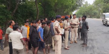 सड़क हादसे में बाइक सवार की दर्दनाक मौत