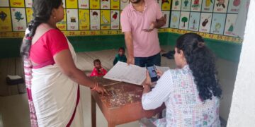 वरीय उपसमाहर्ता सह डीपीओ आईसीडीएस ने आंगनबाड़ी केंद्र का किया निरीक्षण