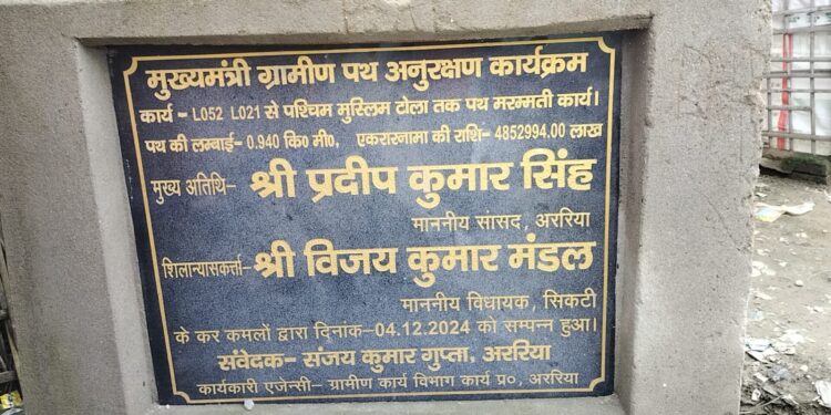 ठीक-ठाक सड़क पर फिर से निर्माण कार्य! ग्रामीणों ने उठाए सवाल