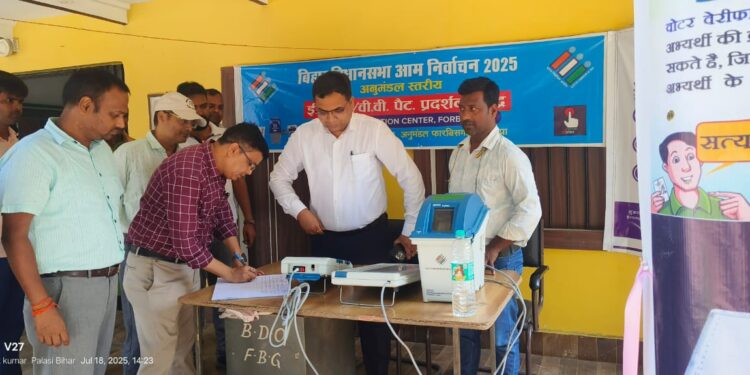 बिहार विधानसभा चुनाव 2025: मतदाताओं को जागरूक करने हेतु ईवीएम प्रदर्शन केंद्रों की स्थापना