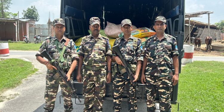 अररिया – भारत-नेपाल सीमा पर तस्करी विफल, एसएसबी ने भारी मात्रा में सामान किया जब्त।