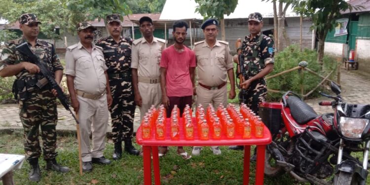 अररिया – एसएसबी और आबकारी विभाग की संयुक्त कार्रवाई, नेपाली शराब के साथ एक गिरफ्तार