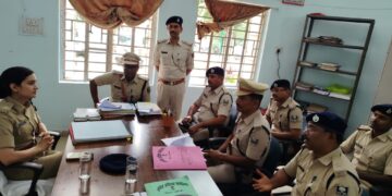 पुर्णिया – एसपी ने किया थाना का निरीक्षण