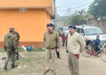 मारपीट की घटना को लेकर एसएसपी भागलपुर ने किया घटनास्थल का निरीक्षण