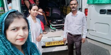 वैशाली के तीन बच्चे हृदय की सर्जरी के लिए अहमदाबाद रवाना