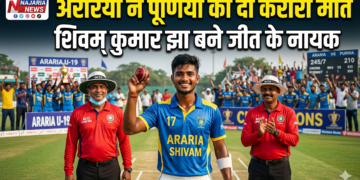 पटना – रणधीर वर्मा अंडर-19 ट्रॉफी: अररिया ने पूर्णिया को दी करारी मात, शिवम कुमार झा बने जीत के नायक