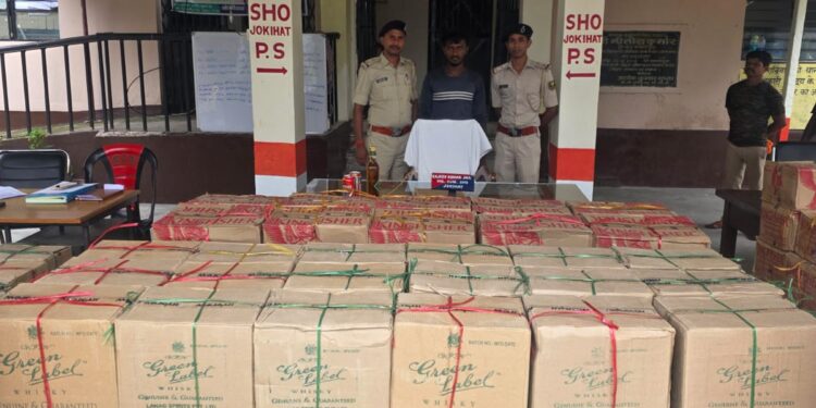 भेभरा ओवरब्रिज के पास ट्रक से भारी मात्रा में विदेशी शराब बरामद, चालक गिरफ्तार।