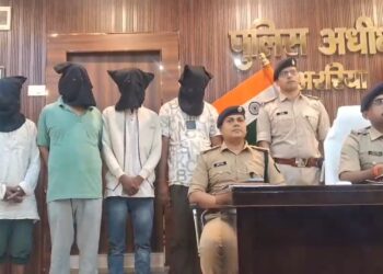 अररिया – राष्ट्रीय खाद्य सुरक्षा योजना के चावल चोरी का खुलासा, 44 बोरा चावल व ट्रैक्टर के साथ 4 आरोपी गिरफ्तार