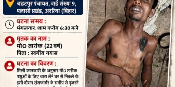 पलासी में करंट लगने से 22 वर्षीय युवक की दर्दनाक मौत