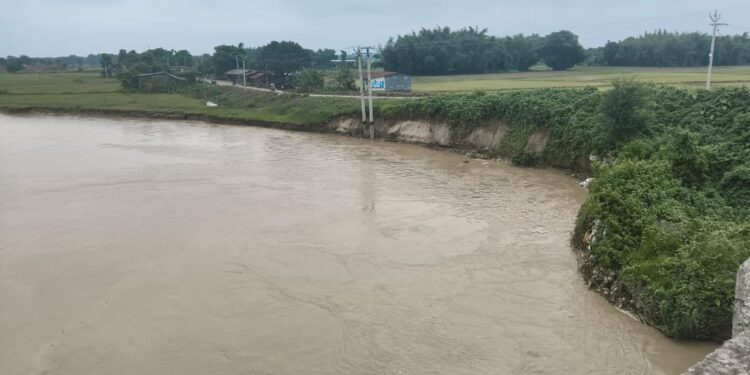 कोठी घाट के पास तेजी से हो रहा कटाव, ग्रामीणों ने प्रशासन से तत्काल सुरक्षा कार्य शुरू कराने की मांग की