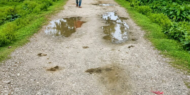 चार साल से अधूरी पड़ी मुख्यमंत्री सड़क योजना की सड़क, ग्रामीणों में बढ़ रहा आक्रोश