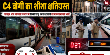 अररिया – वंदे भारत ट्रेन पर पथर बाजी, C4 बोगी का शीशा क्षतिग्रस्त