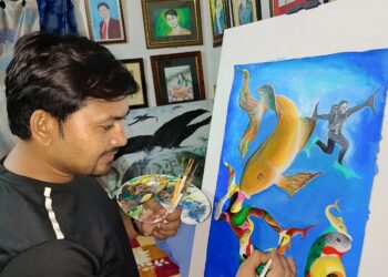 पूर्णिया – राष्ट्रीय कला प्रदर्शनी में पूर्णिया के चित्रकार ध्रुव कुमार की कलाकृतियों का होगा प्रदर्शन