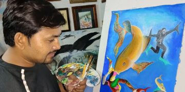 पूर्णिया – राष्ट्रीय कला प्रदर्शनी में पूर्णिया के चित्रकार ध्रुव कुमार की कलाकृतियों का होगा प्रदर्शन