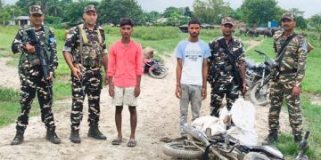एसएसबी व पुलिस की संयुक्त कार्रवाई, 121 लीटर शराब के साथ दो तस्कर गिरफ्तार