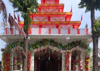 अररिया पलासी कनखूदिया के 100 साल पुराने दुर्गा मंदिर में अष्टमी पूजा,