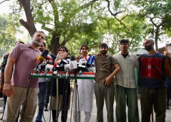 राहुल गांधी की प्रेस कॉन्फ्रेंस नई दिल्ली:वो दिन आ रहा है जब हमारे लोकतंत्र की आवाज़ को दबाने वालों को कठोर न्याय का सामना करना पड़ेगा: राहुल गांधी